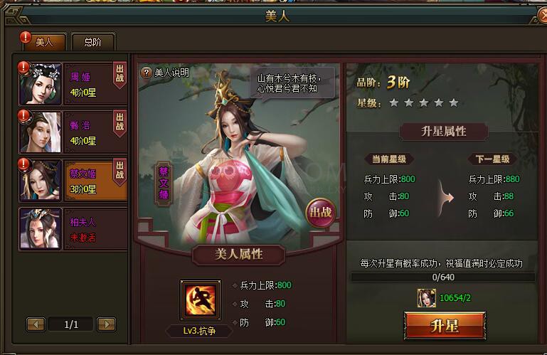 三国群雄传美人系统