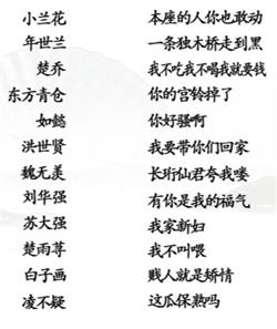 《汉字找茬王》连接台词和角色攻略详解